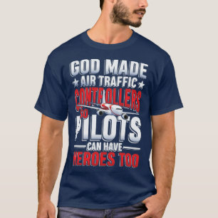 Camiseta Deus fez controladores aéreos para piloto e copilo