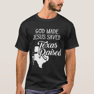 Camiseta Deus Fez Jesus Salvou Texas Criança Cristã