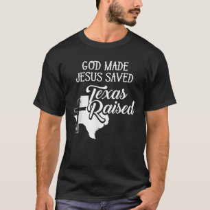Camiseta Deus Fez Jesus Salvou Texas Criança Cristã