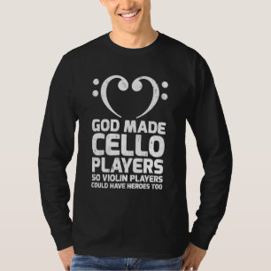 Camiseta Deus Fez Jogadores Cello Tão Violinos Jogarem Hero