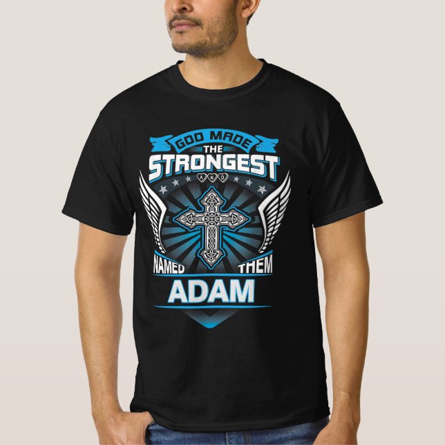 Camiseta Deus Fez Os Mais Fortes E Os Chamou Adão (Frente)
