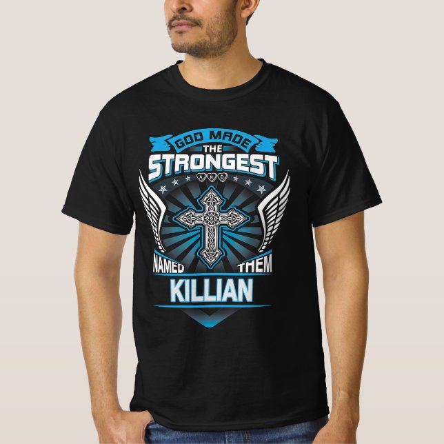 Camiseta Deus Fez Os Mais Fortes E Os Chamou De Killian (Frente)