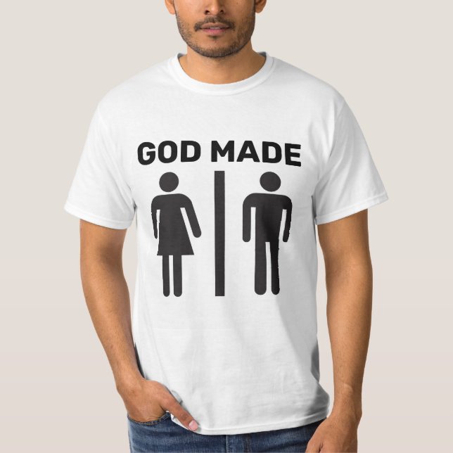 Camiseta DEUS FEZ T-Shirts DE ÍCONES MASCULINOS (Frente)