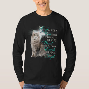 Camiseta Deus Fez Um Gato A Partir Do Ar