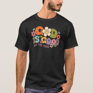 Camiseta Deus Floral Retro É Bom O Tempo Todo Ch Religioso