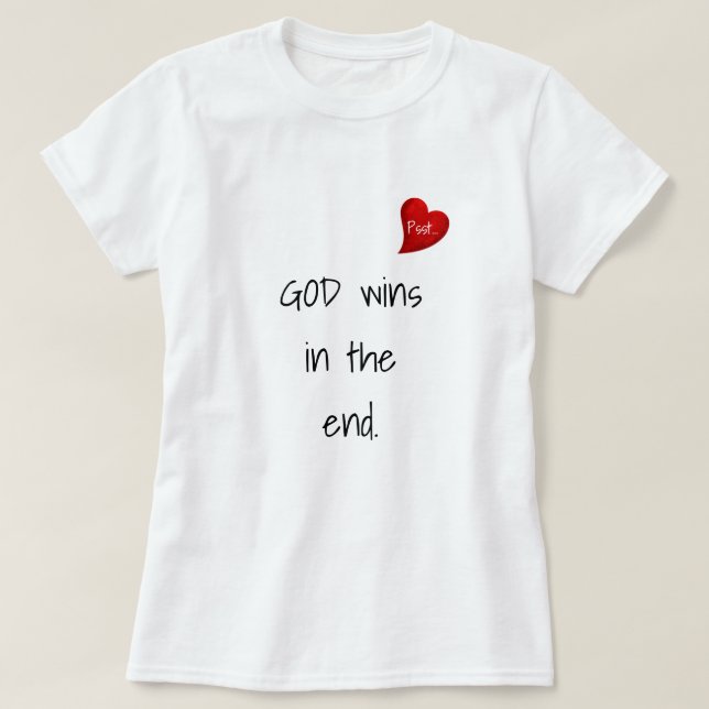 Camiseta Deus ganha um belo texto inspiracional de dois lad (Frente do Design)