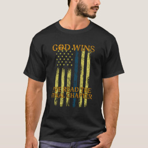 Camiseta Deus Ganhou Eu Li O Capítulo Final Bandeira Americ