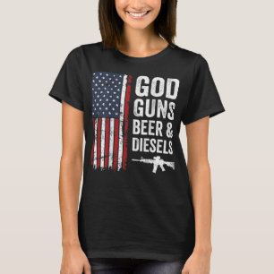 Camiseta Deus Guns Beer And Diesels - Mens USA Truck Mechan