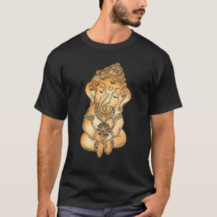 Camiseta Deus Hindu Espiritual Ganesha Meditação Yoga