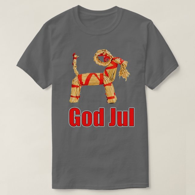 Camiseta Deus Jul Sagrada Sueca Capim Feliz Escândalo De Na (Frente do Design)