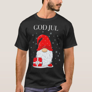Camiseta Deus Jul Sueco Feliz Suecia de Natal Tomte Gnomo