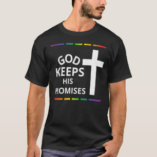 Camiseta Deus Mantém Suas Promessas Arco-Íris Religioso Jes
