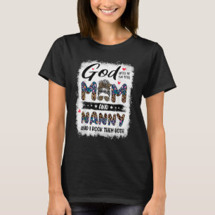 Camiseta Deus Me Dê Dois Títulos Mãe Nanny Dia de as mães F