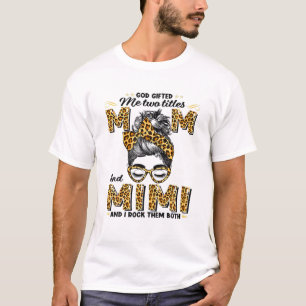 Camiseta Deus Me Deu Dois Títulos Mãe Mimi Piscar os olho