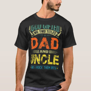 Camiseta Deus Me Deu Dois Títulos Pai E Tio Feliz Pai
