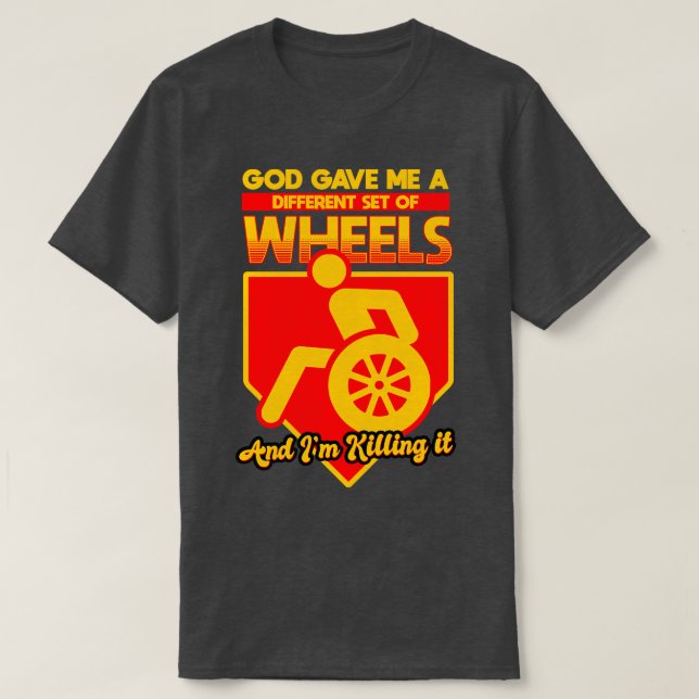 Camiseta Deus Me Deu Um Conjunto Diferente De Rodas E Eu Ma (Frente do Design)
