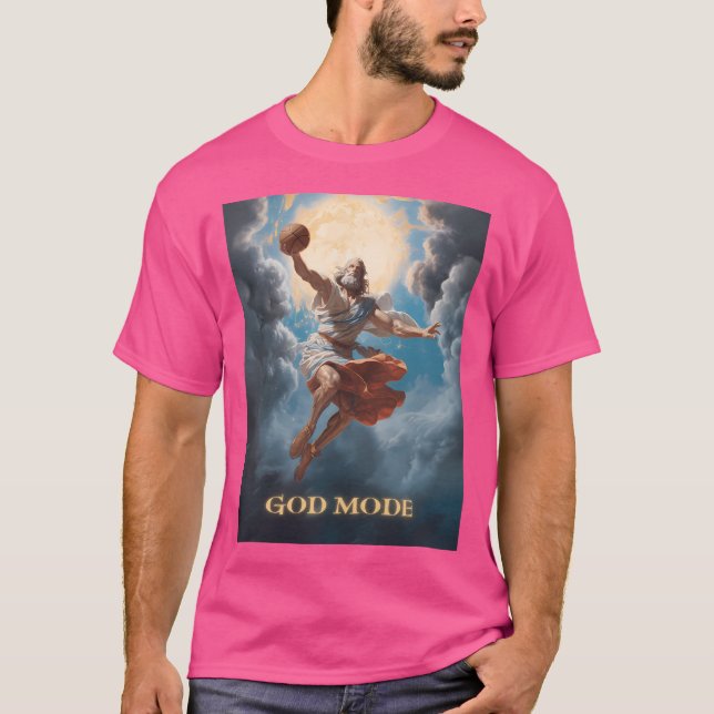 Camiseta Deus Modo Engraçado Basquete (Frente)