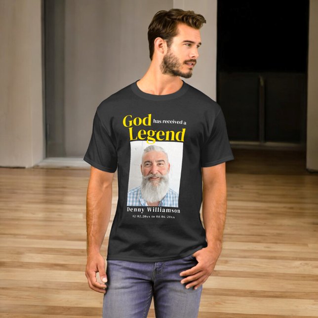Camiseta Deus negro moderno recebeu um funeral de lenda (Criador carregado)