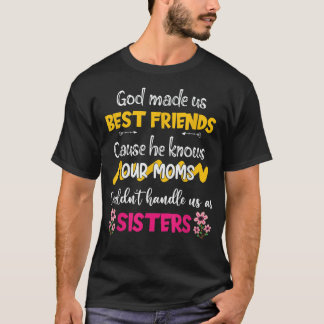 Camiseta Deus Nos Fez Melhores Amigos, Engraçado Melhor Ami