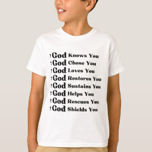 Camiseta Deus O Conhece, Te Ama, Restaura E Resgate