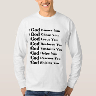 Camiseta Deus O Conhece, Te Ama, Restaura E Resgate