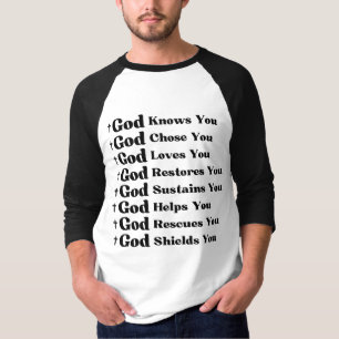 Camiseta Deus O Conhece, Te Ama, Restaura E Resgate