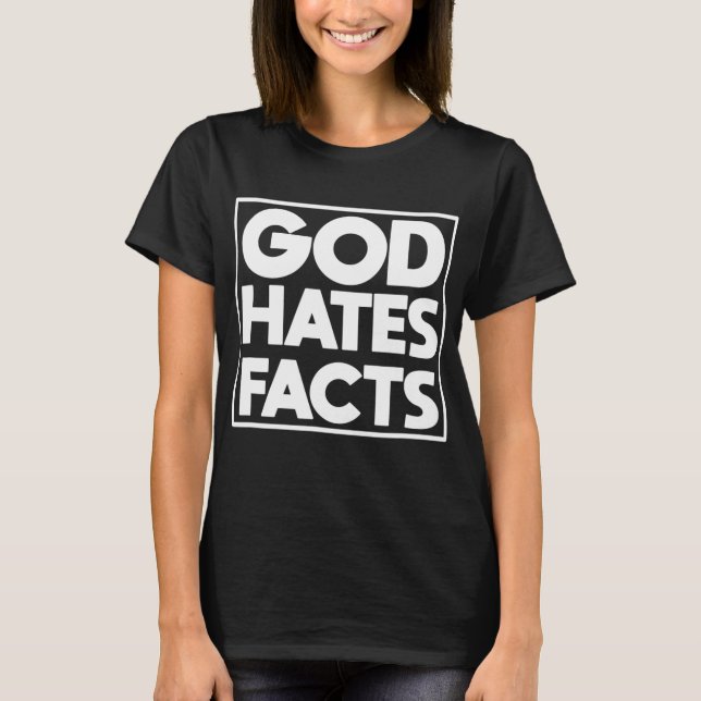Camiseta deus odeia fatos ateístas ateus (Frente)