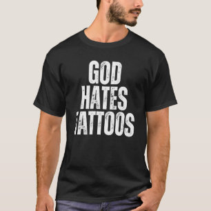 Camiseta Deus Odeia Tatuagens Tatuando Anti Tatuagem