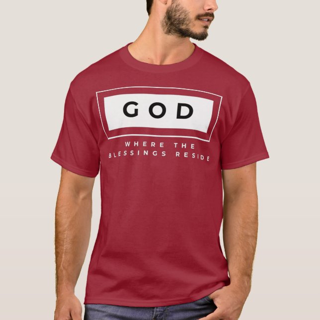 Camiseta Deus Onde As Bênçãos Resolvem O Dinheiro Cristão (Frente)