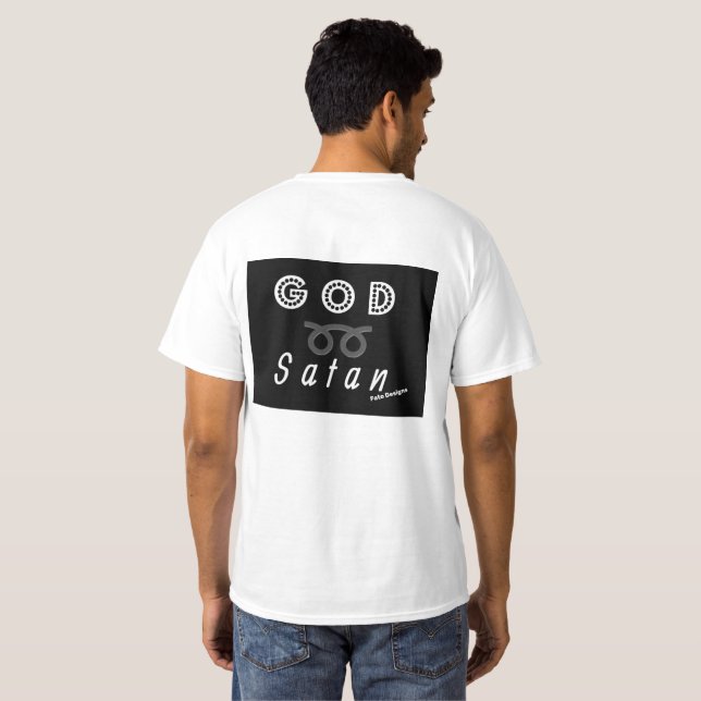 Camiseta Deus por Satã Tee (Parte Traseira Completa)