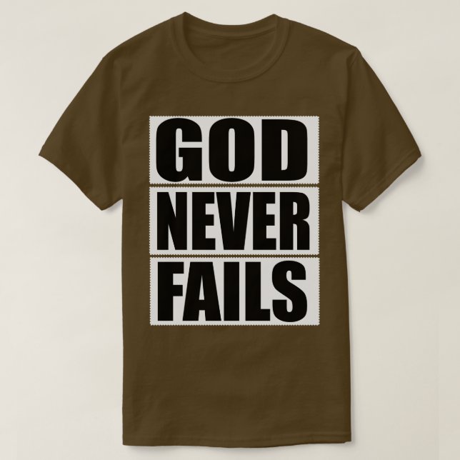 Camiseta Deus Presente Cristão Nunca Falha (Frente do Design)