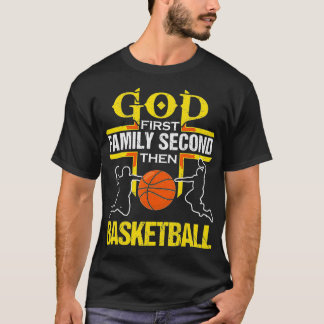 Camiseta Deus Primeira Família Segundo Depois Basquete Para
