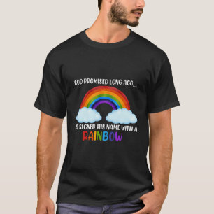 Camiseta Deus Prometeu Religião Cristã de Longa Altura