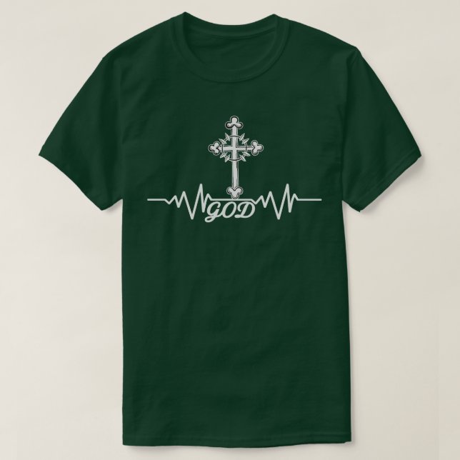 Camiseta Deus Pulso de Fé Cristã Cruzado (Frente do Design)