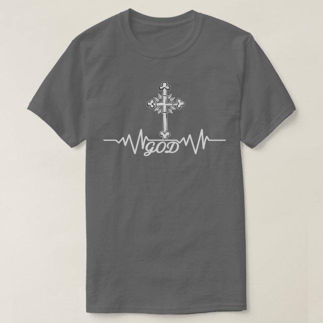 Camiseta Deus Pulso de Fé Cristã Cruzado (Frente do Design)