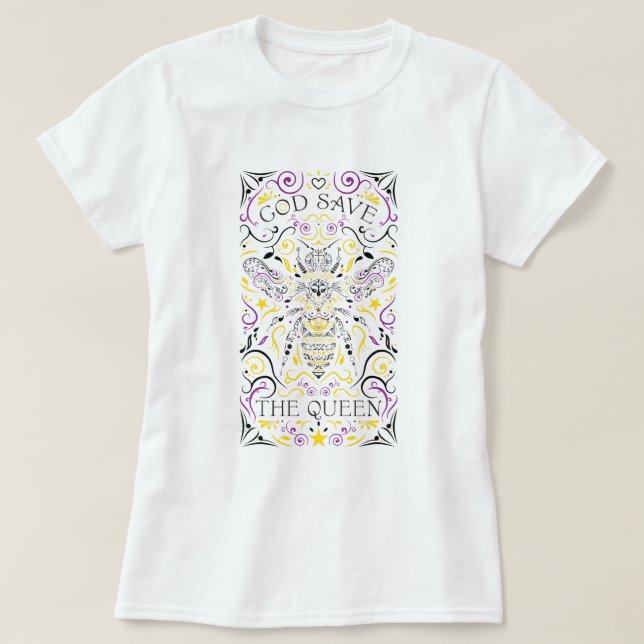 Camiseta deus salve a rainha (Frente do Design)