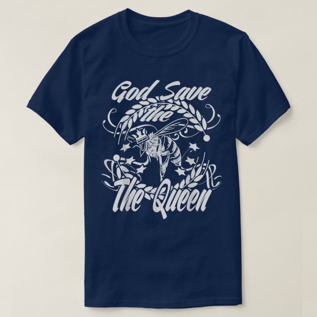 Camiseta Deus Salve A Rainha Bebê Engraçada (Frente do Design)
