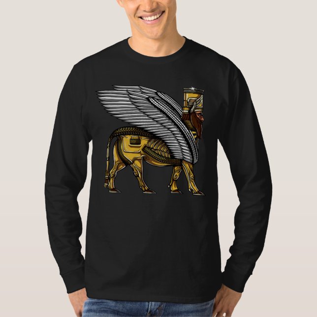 Camiseta Deus Sumerian antigo estrangeiro do guardião de (Frente)