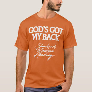 Camiseta Deus Tem Minhas Costas Shadrach Meshach Abednego E