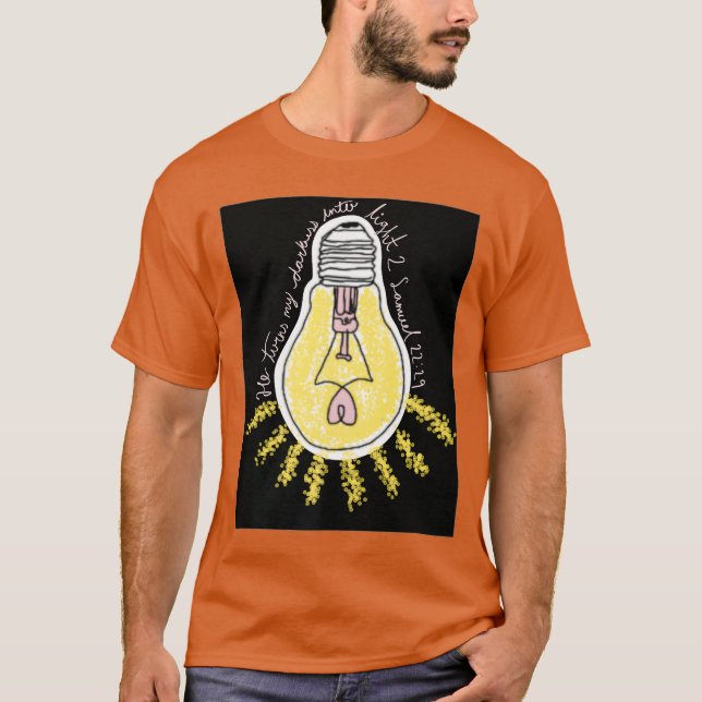 Camiseta Deus transforma sua escuridão em luz Premium (Frente)