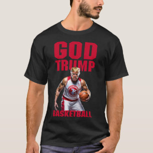 Camiseta Deus Trump Esqueleto Divertido Trump Patriótico Re