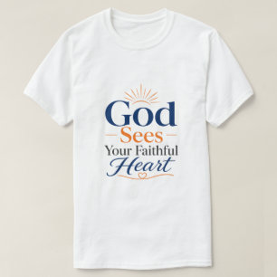 Camiseta Deus Vê Seu Coração Fiel Verdade Bíblica
