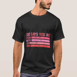 Camiseta Deus Vintage Diz Que Você É Forte Digno Amado O Su