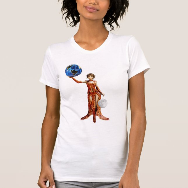 Camiseta Deusa da Camisa-T Universo (Frente)
