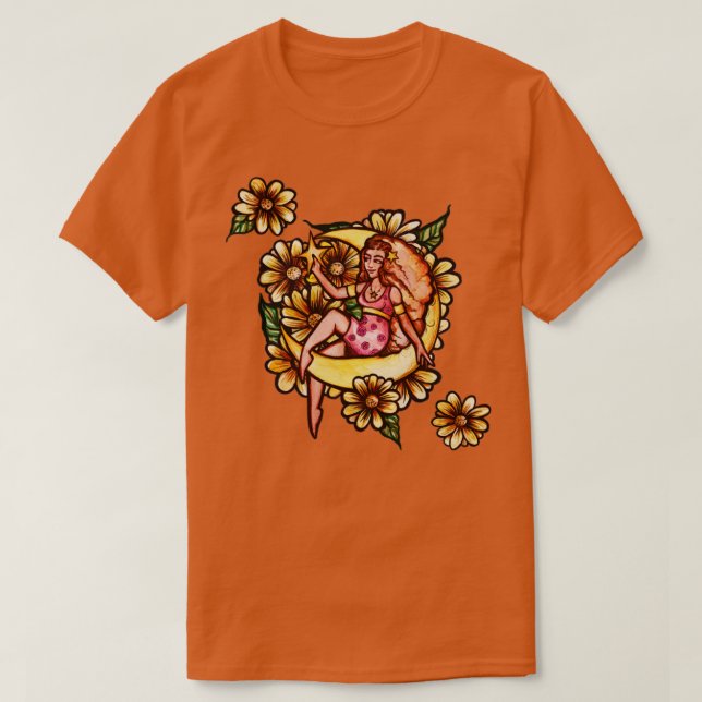 Camiseta Deusa da Lua Flor (Frente do Design)