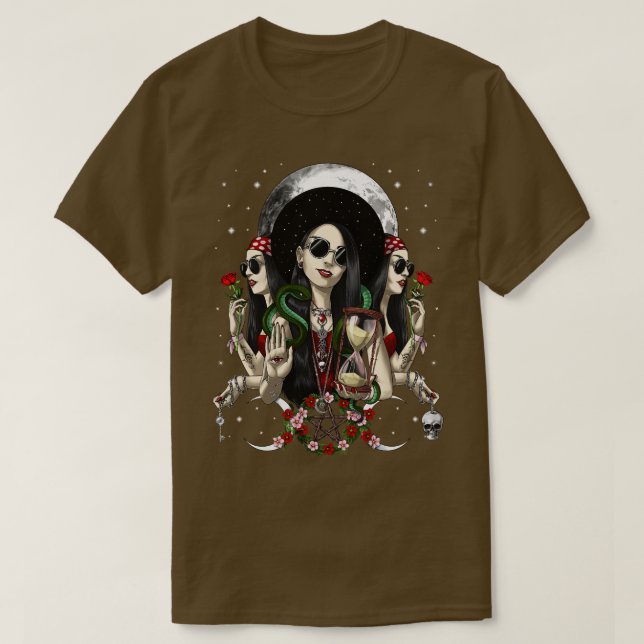 Camiseta Deusa da Lua Tripla de Hecate (Frente do Design)