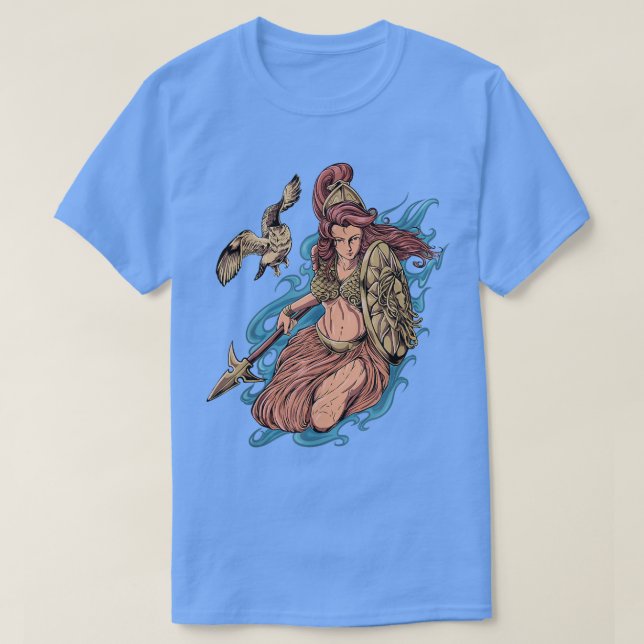 Camiseta Deusa da mitologia grega Minerva Athena (Frente do Design)