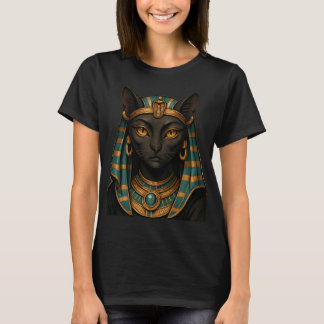 Camiseta Deusa de Gato Egípcia | Ouro Bastet