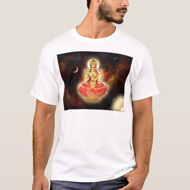 Camiseta Deusa de Maa Maha Lakshmi Devi Laxmi da riqueza (Frente)