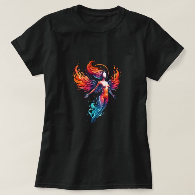 Camiseta Deusa do Gelo de Fogo Celestial (Frente do Design)